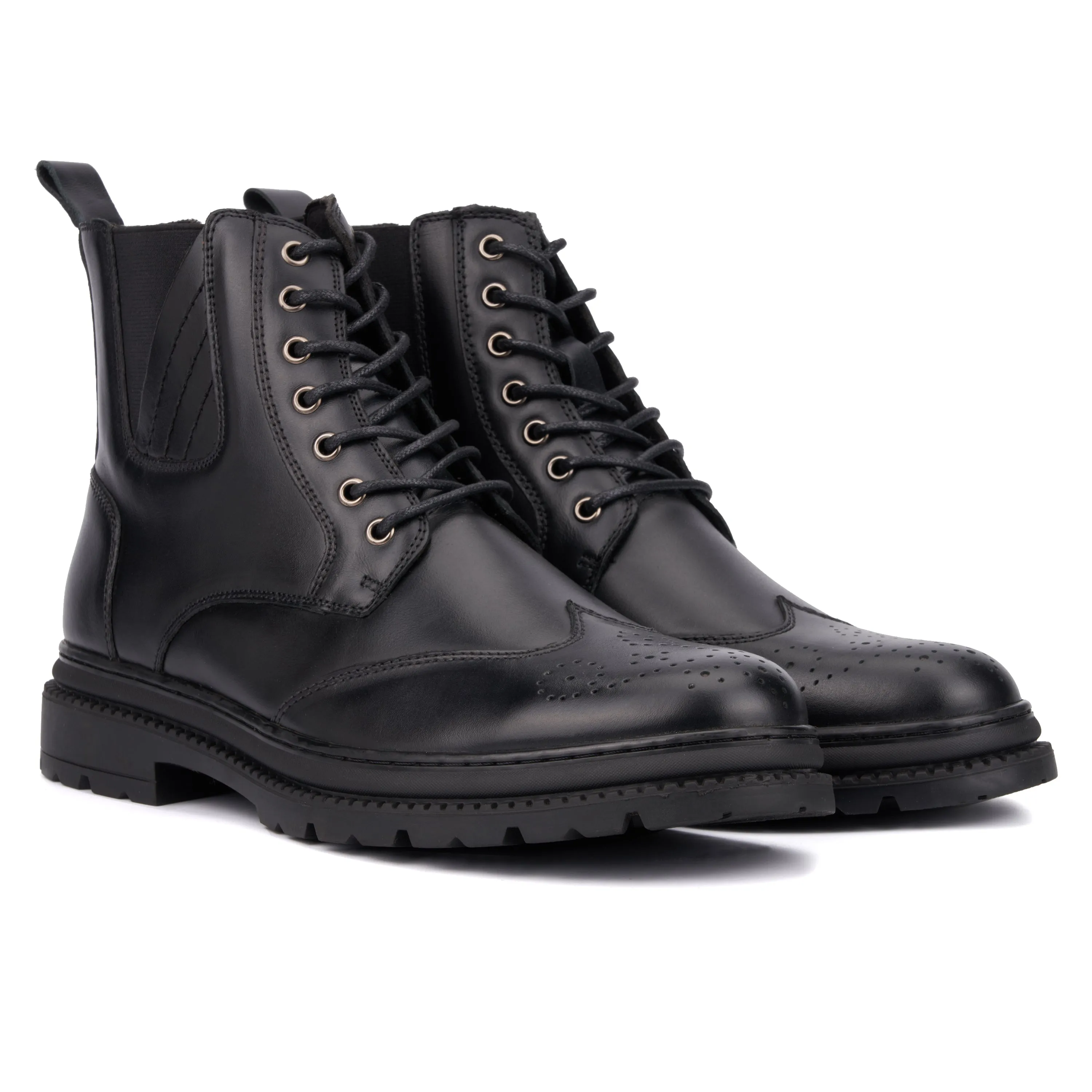 Combat Boots With Buckles Men's Devon Ankle Dress Boots