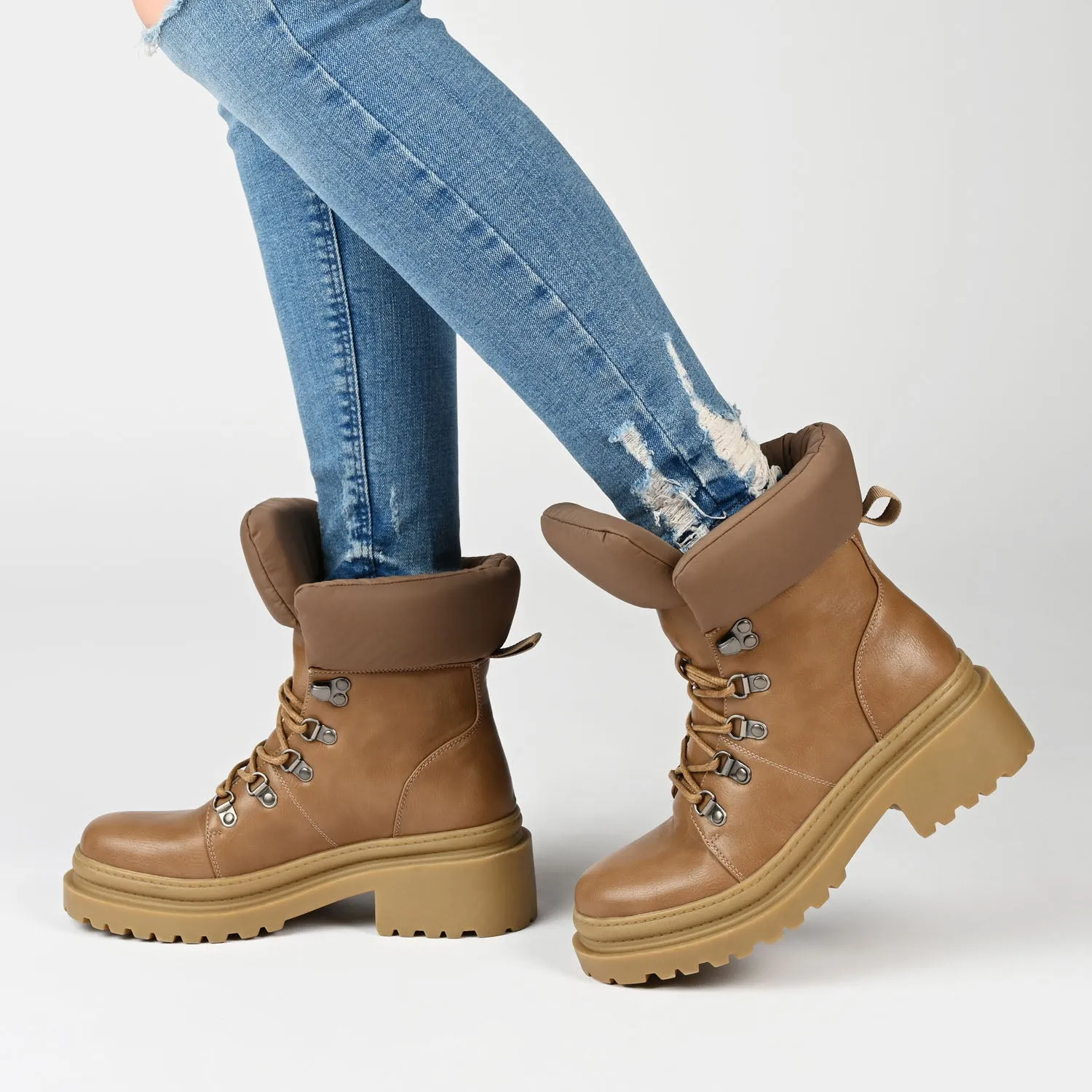 IRRAH - FINAL SALE (NO EXCHANGES) Foldable Combat Boots