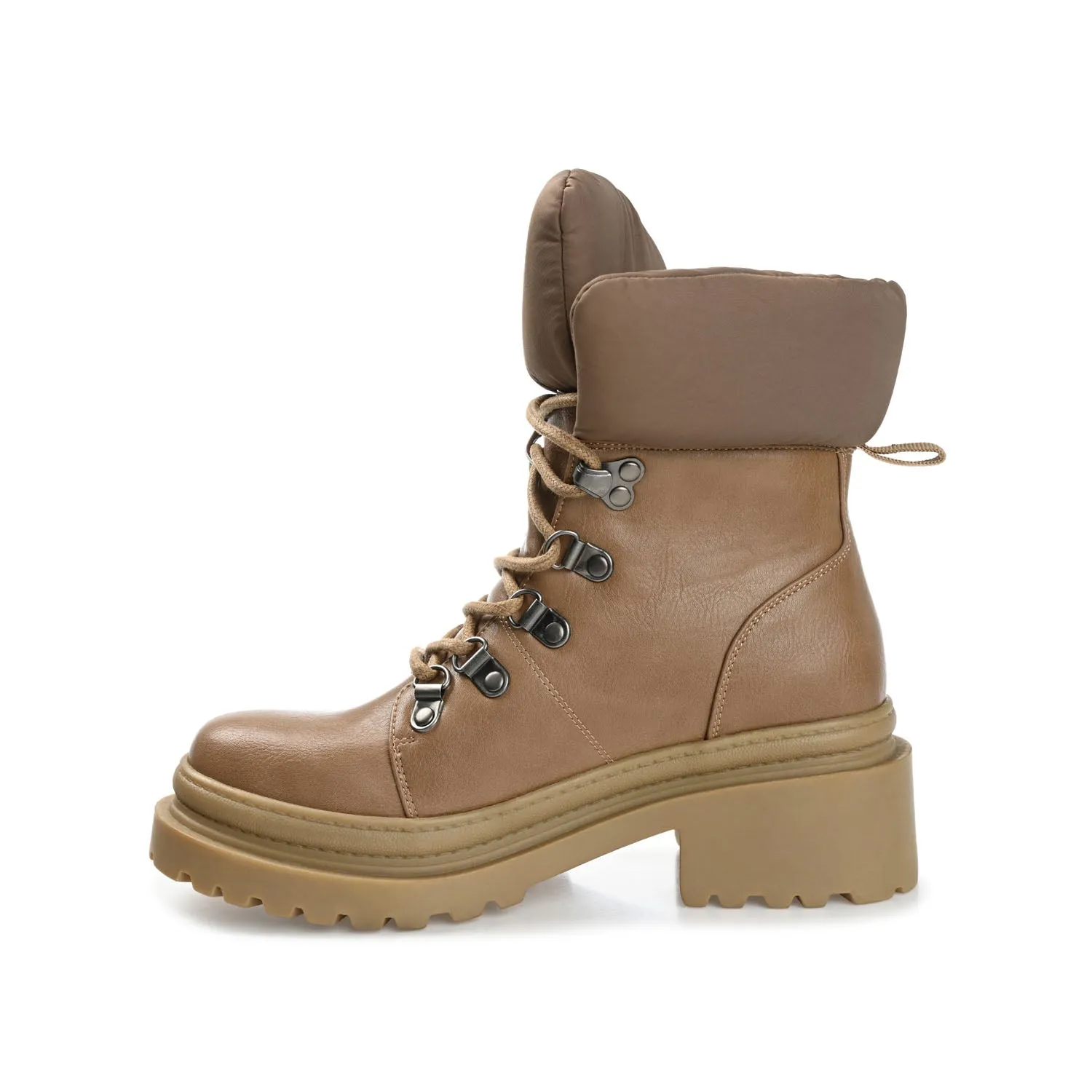 Fur Trim Combat Boots IRRAH - FINAL SALE (NO EXCHANGES)