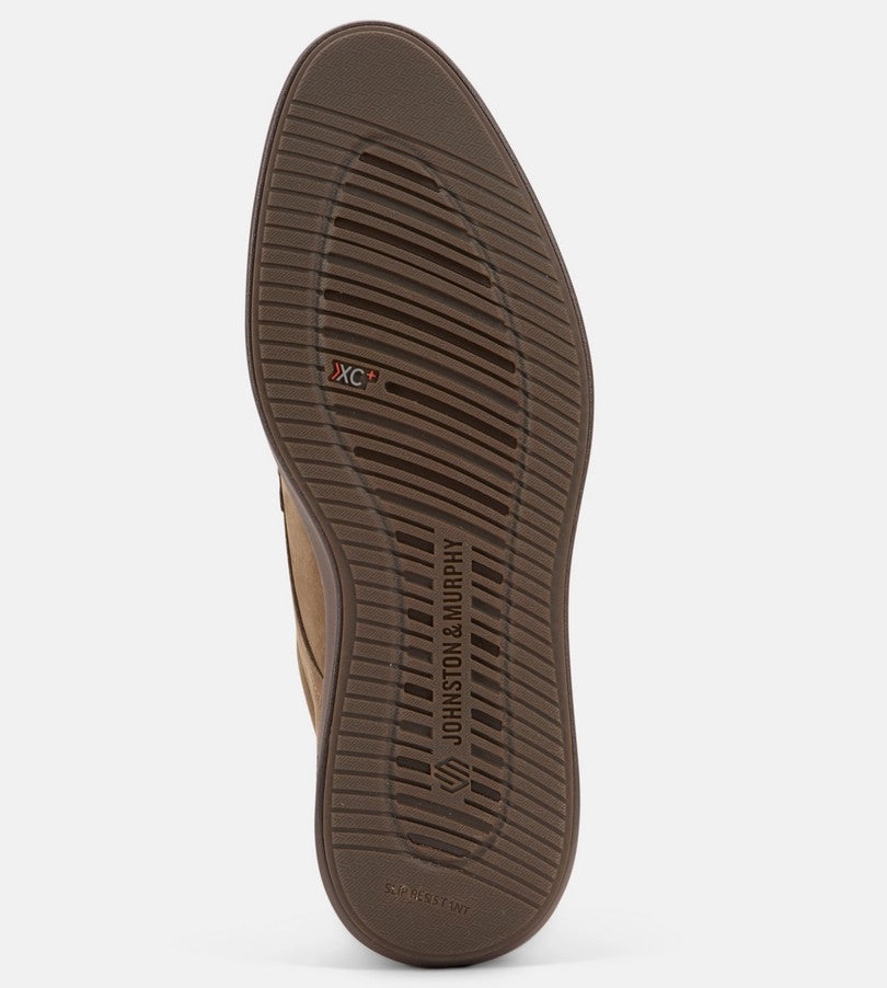 J&M XC  Parker Taupe Suede Waterproof Plain Toe Derby Shoes Oxford