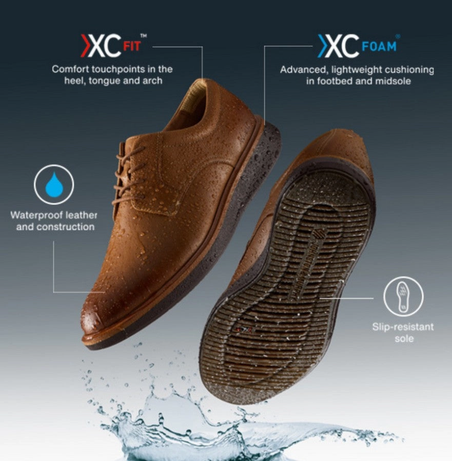 J&M XC  Parker Taupe Suede Waterproof Plain Toe Oxfords Flats