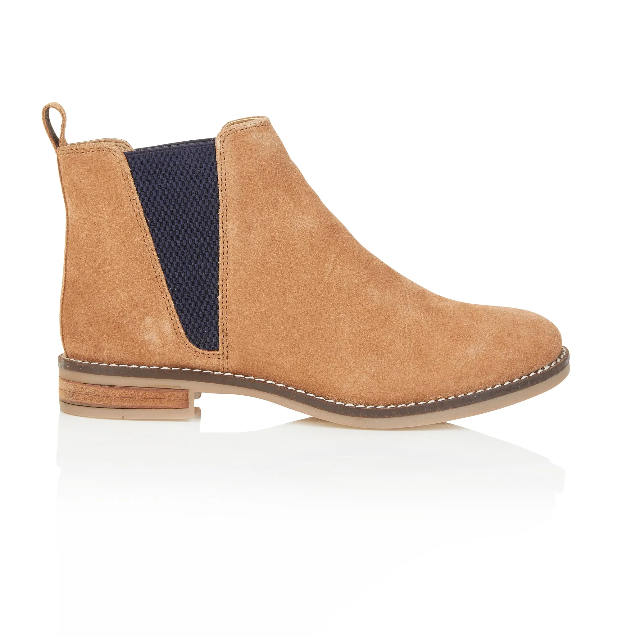Juliet Suede Leather Chelsea Boots - Tan WeatherProof Chelsea Boots