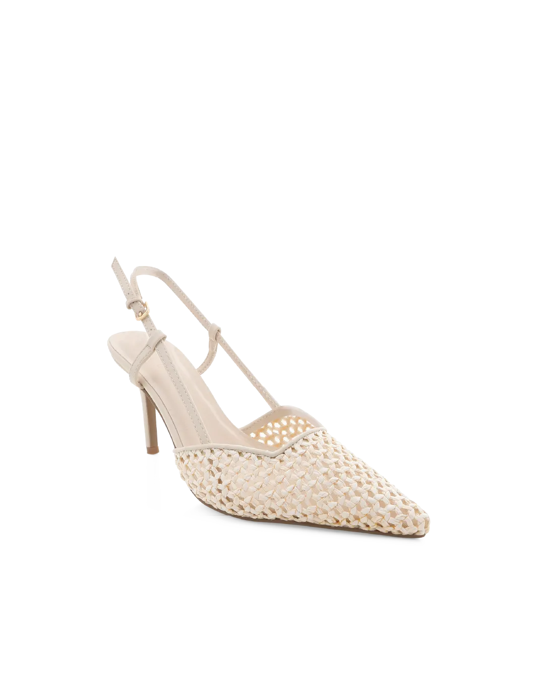 KAMERON - CREAM RAFFIA Cowboy Boots High Heel