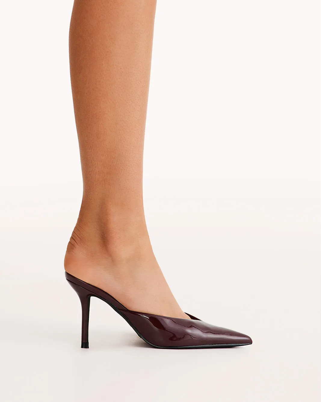 KAREY - WINE PATENT High Heeled Boots Leather