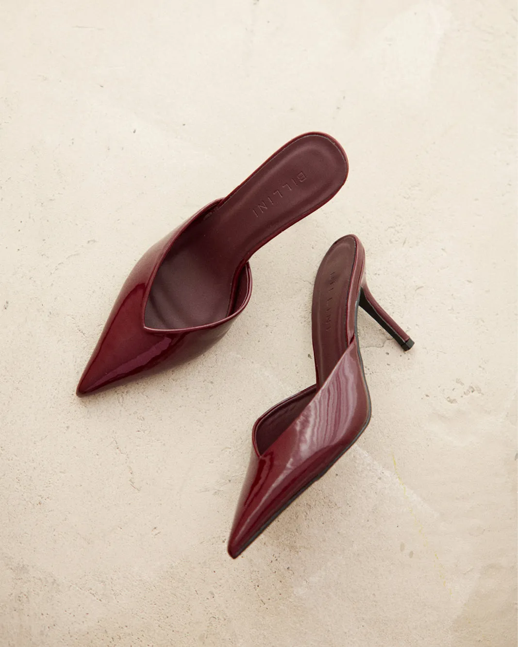 KAREY - WINE PATENT Heel Pumps