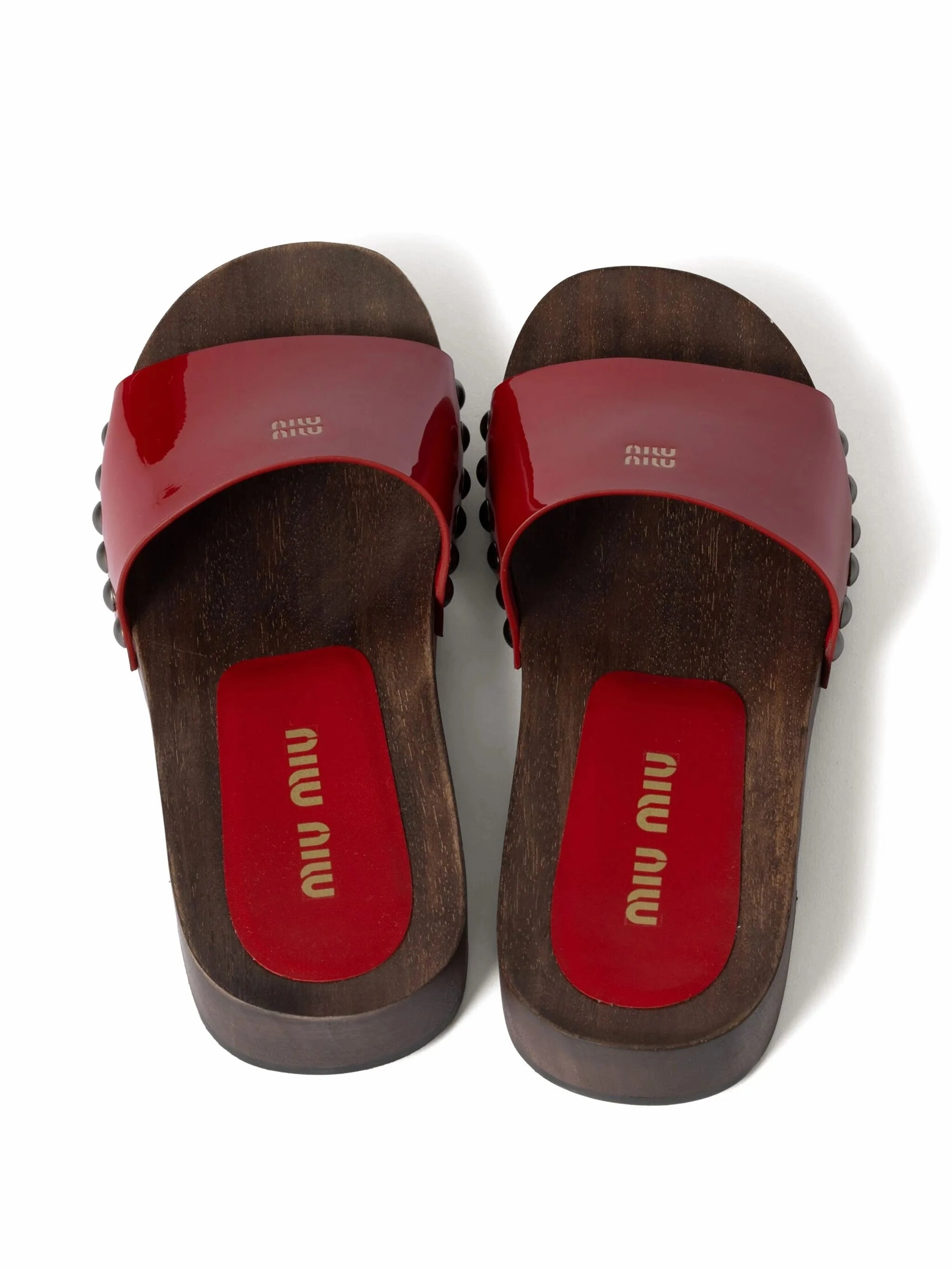 leather slides Slides Size 6