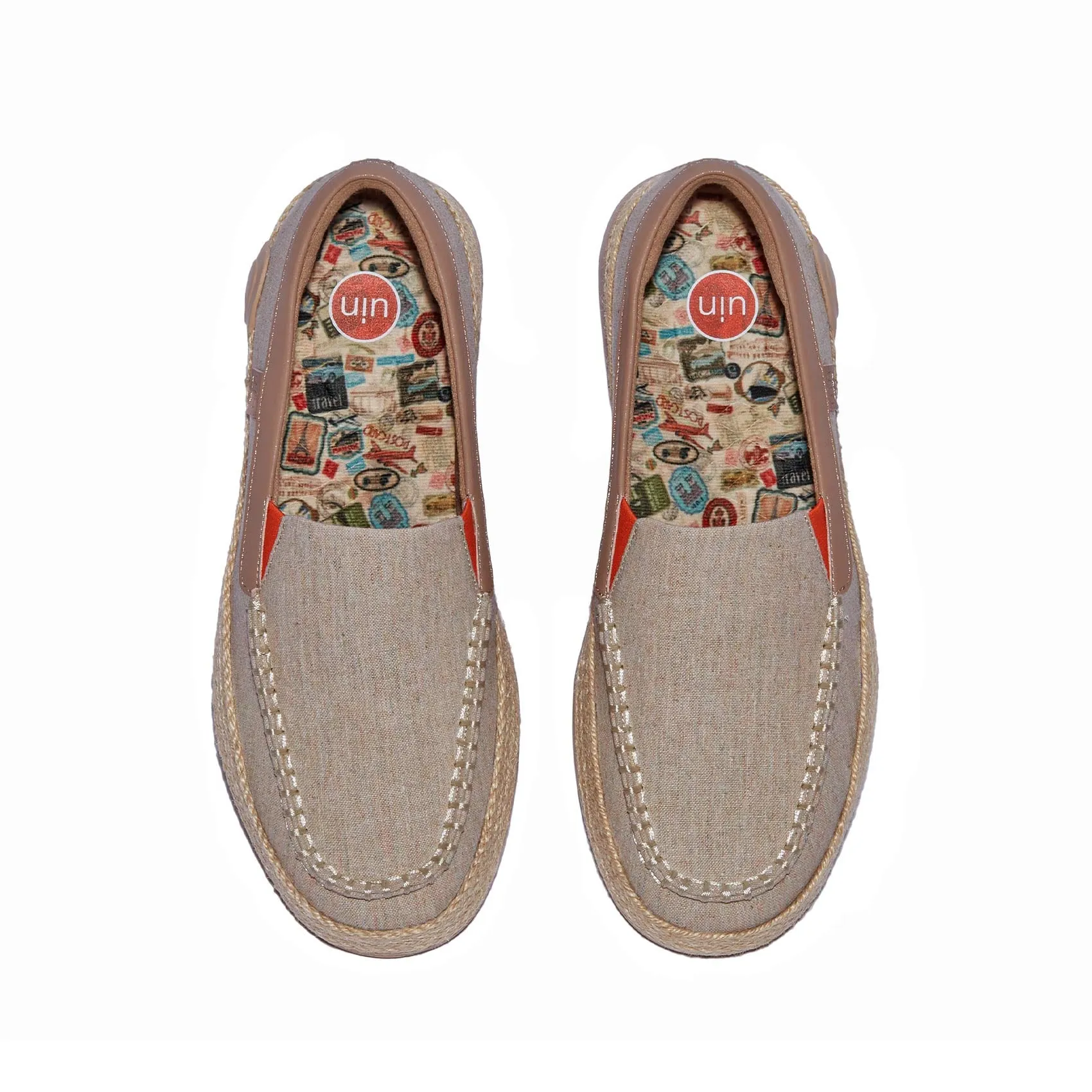 Rockstud Double Espadrille Wedge Sandals Khaki Brown Marbella V Women