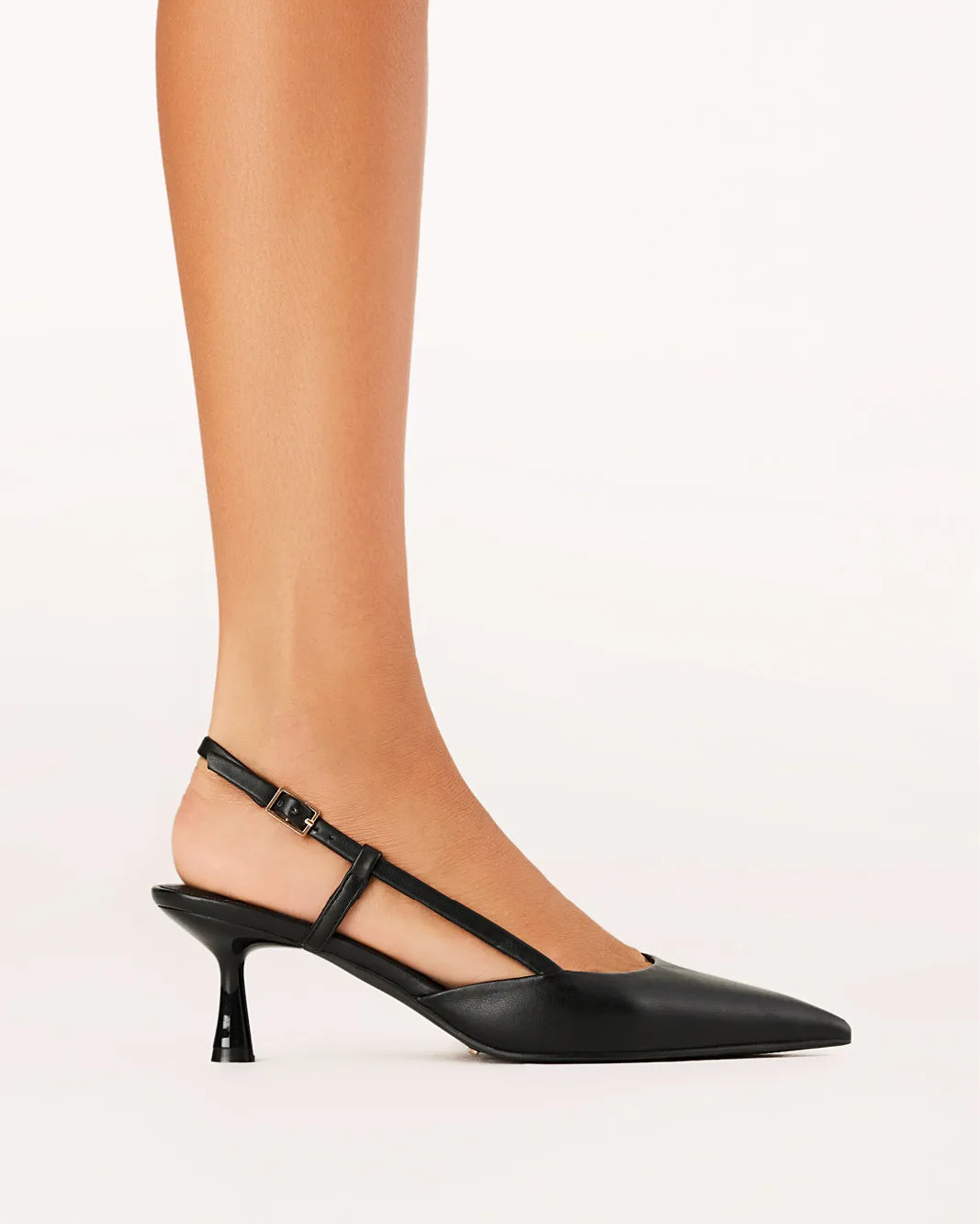 KYRIE - BLACK Knee High Lace-up Boots With Heel