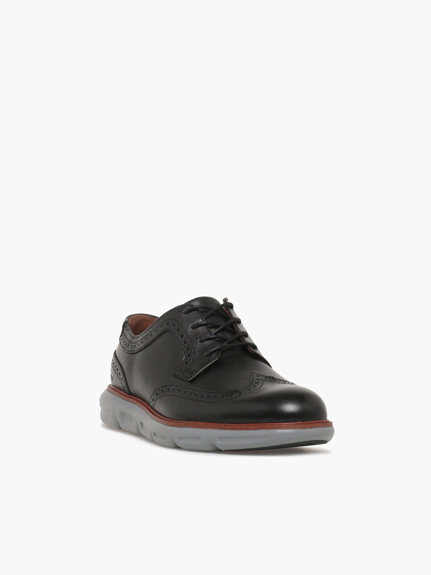 Larkin Wing Tip Black Leather 204169 Vivienne Platform Oxfords