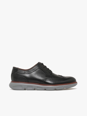 Luna Blu Oxford Larkin Wing Tip Black Leather 204169