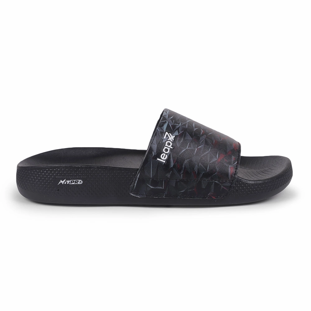 Leap7x By Liberty Men NITWALK-2 Black Casual Slides Grecian Slippers