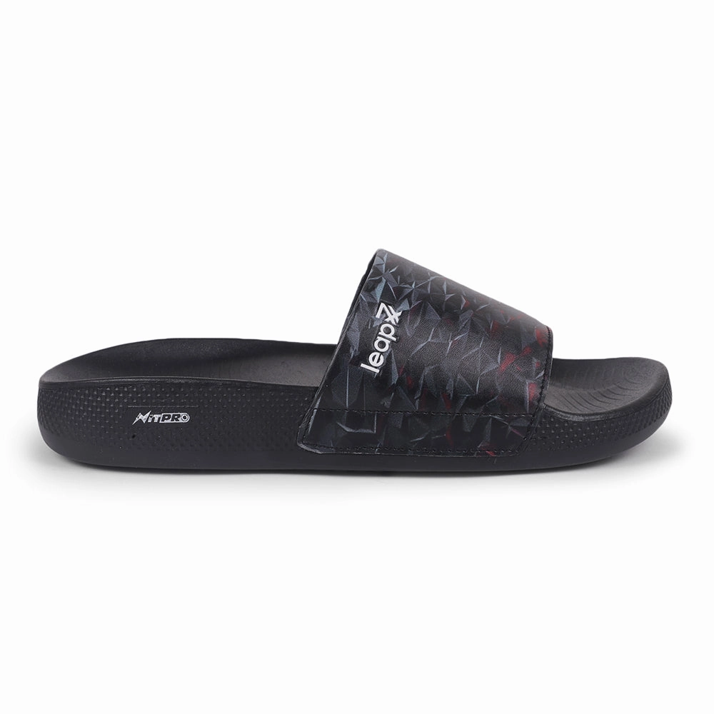 Lamb Skin Slippers Leap7x By Liberty Men NITWALK-2 Black Casual Slides