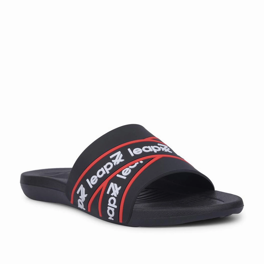 Leap7x By Liberty Mens OTTO Black Bin Slippers Alena Slippers