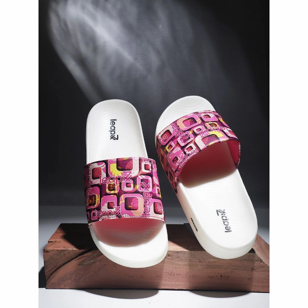 Heater Slippers Leap7x Casual Pink Slides For Women NITWALK-1L By Liberty