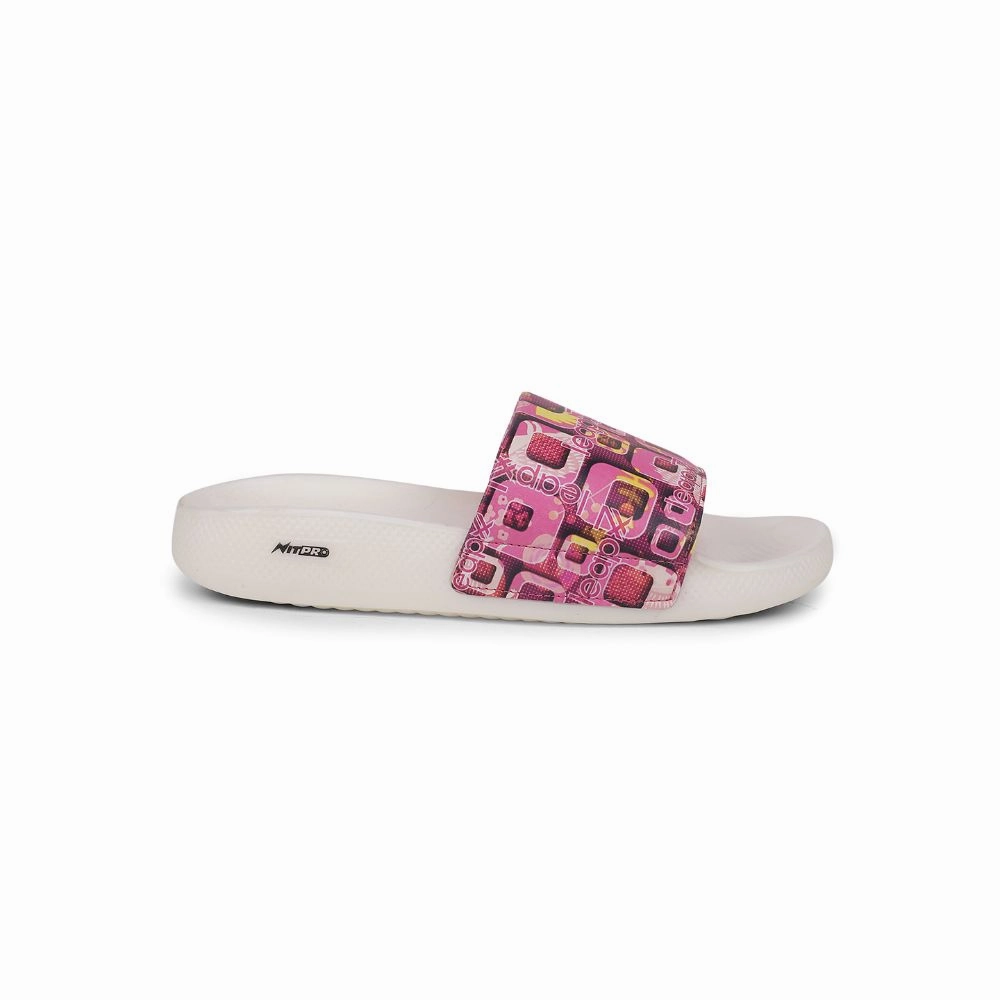 Leap7x Casual Pink Slides For Women NITWALK-1L By Liberty Slippers For Ladies