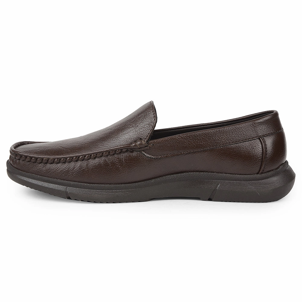 Crocodile Loafers Healers Brown Formal Loafers For Men VSL-3 By Liberty