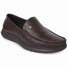Healers Brown Formal Loafers For Men VSL-3 By Liberty Navy Leather Loafers