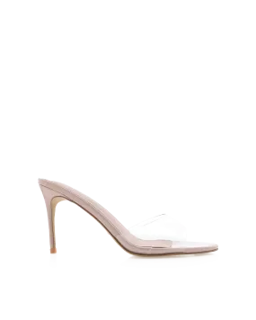 LETITIA - CLEAR-NUDE PATENT Steve Madden Shoes High Heels