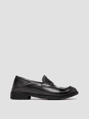 LEXIKON 140 - Dark Grey Leather Penny Loafers Unlined Loafers