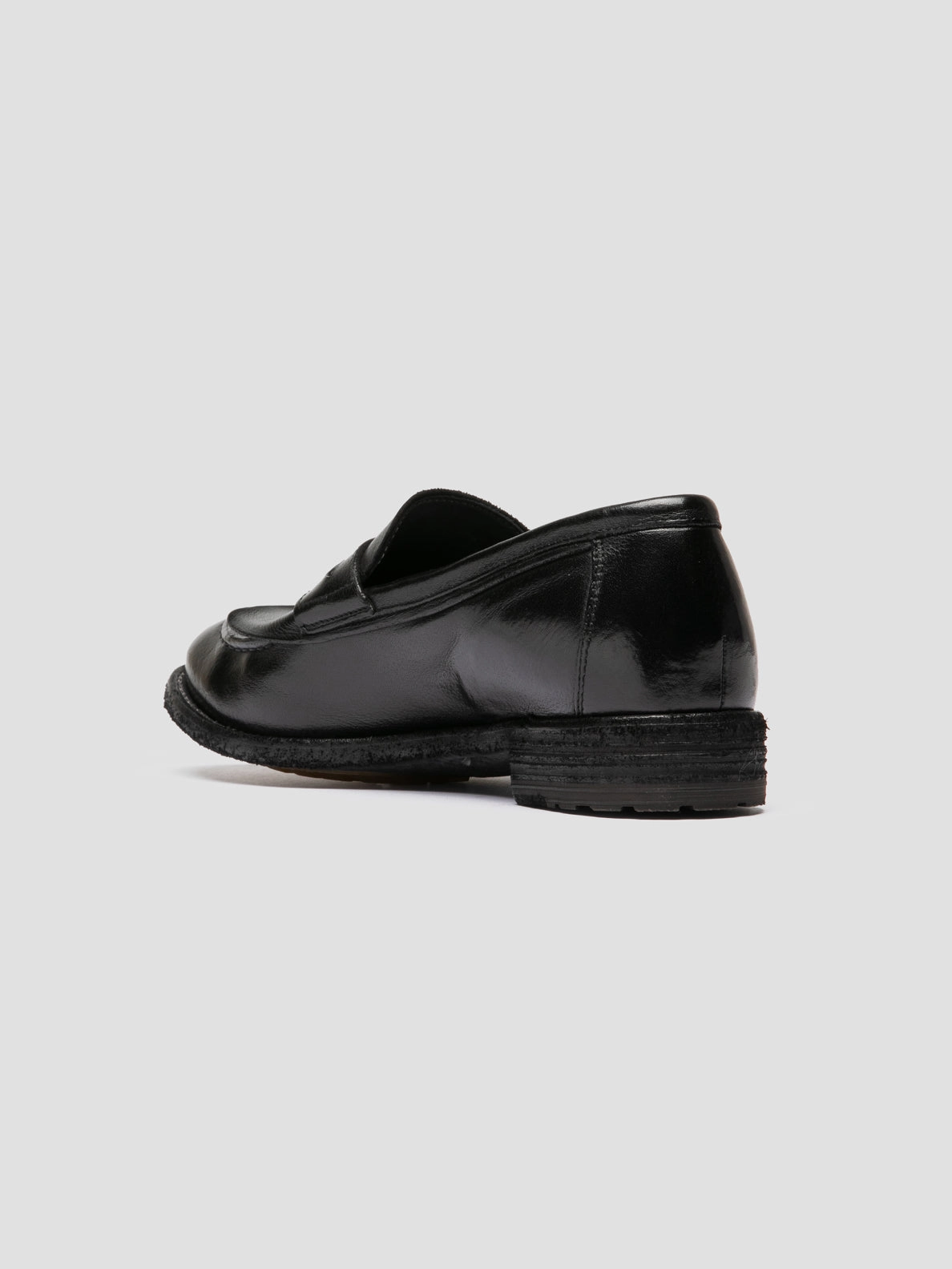 LEXIKON 158 - Black Leather Penny Loafers Union Loafers Pizza