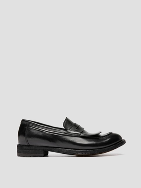 LEXIKON 158 - Black Leather Penny Loafers Best Loafers For Comfort