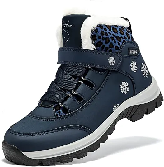 Best Orthopedic Hiking Boots Women's Snow Boots Waterproof Winter Boots Non Slip Durable Warm Booties Comfortable Outdoor Shoes