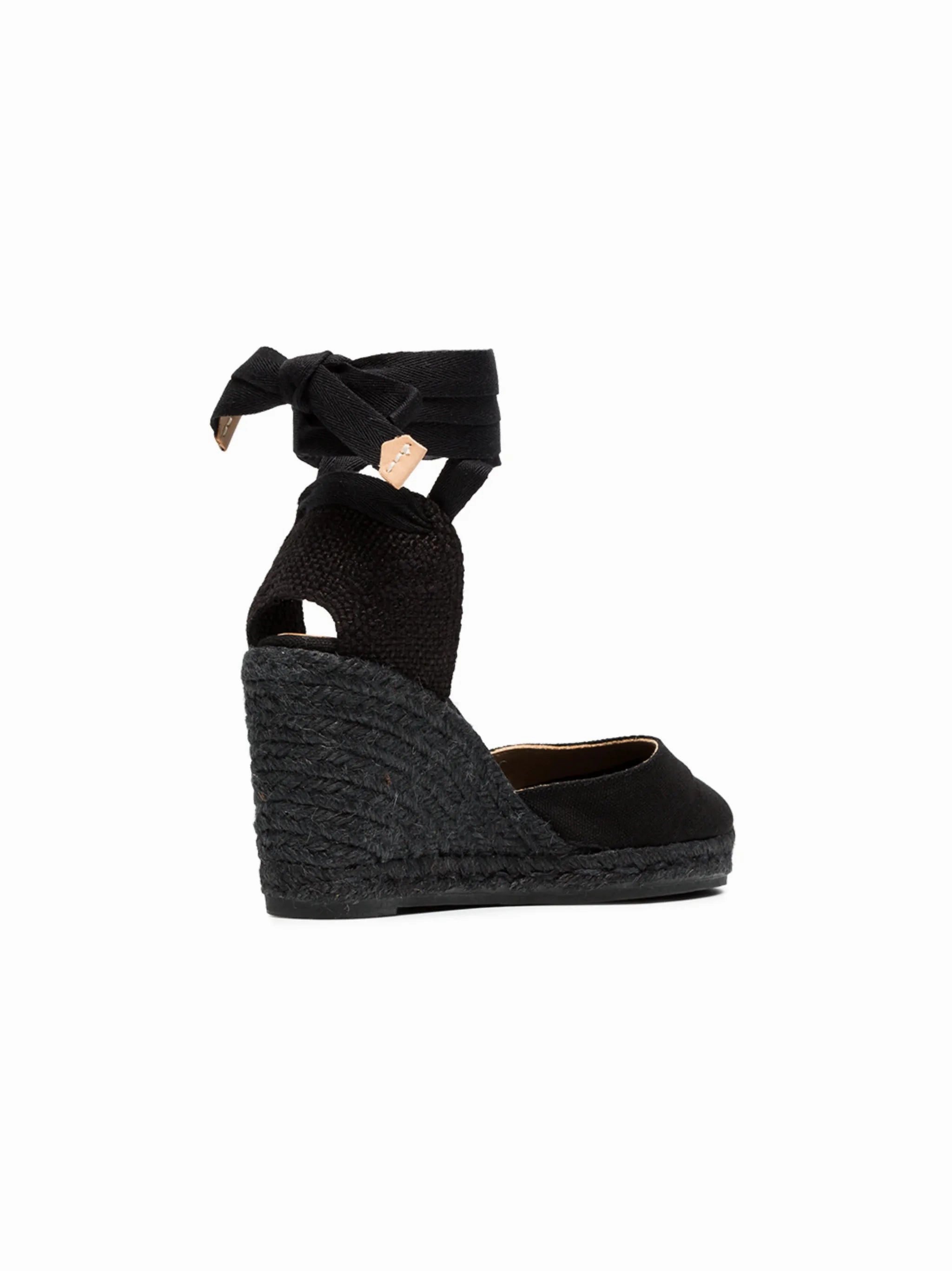 black carina 80 canvas wedge espadrilles Hernanz Espadrilles Madrid