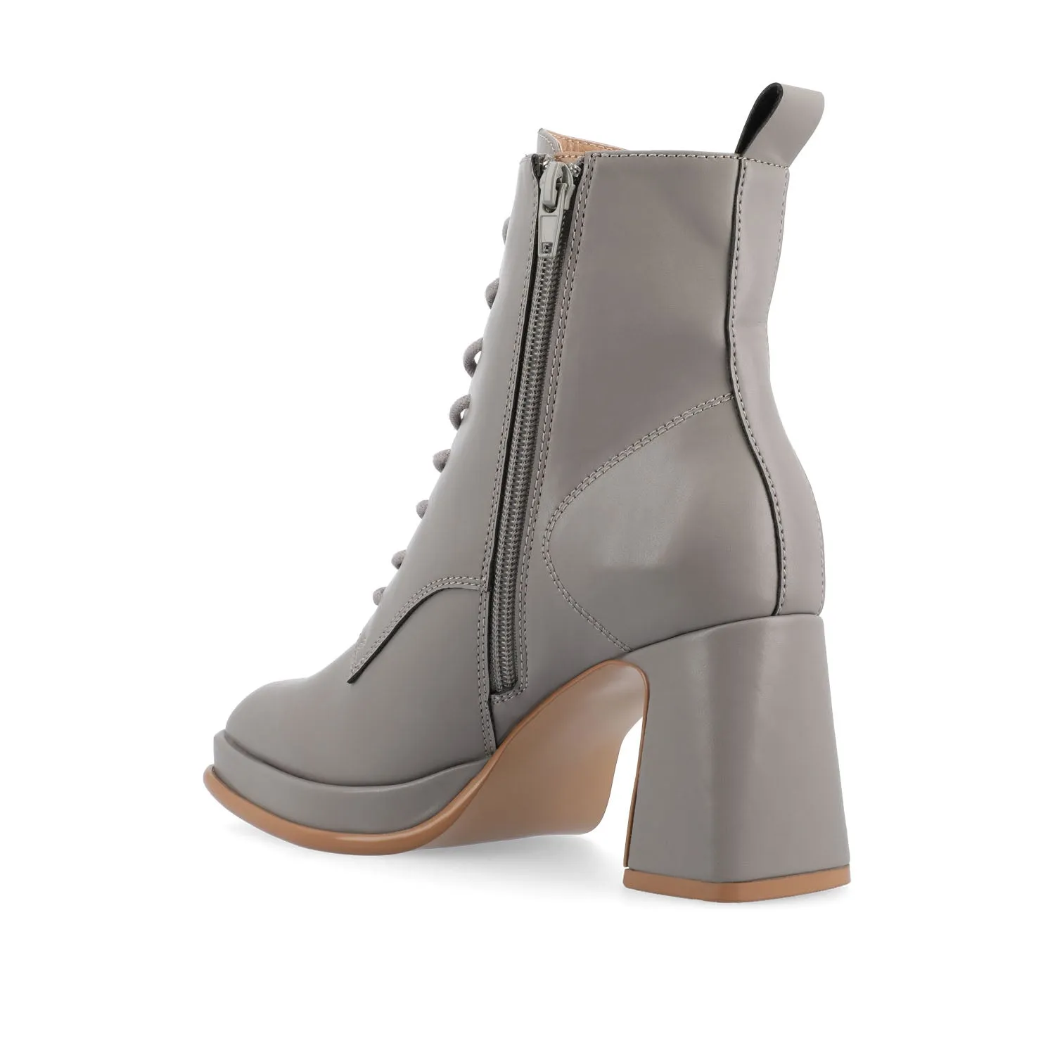 KALINDI LACE-UP BOOTIES IN WIDE Studs Leather Combat Boots