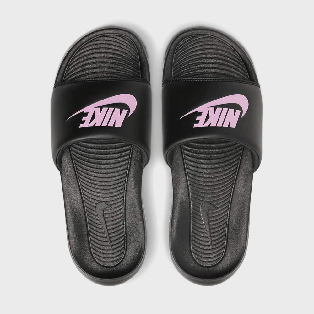 Nike Womens Victori One Slides Black Ergonomic Slippers