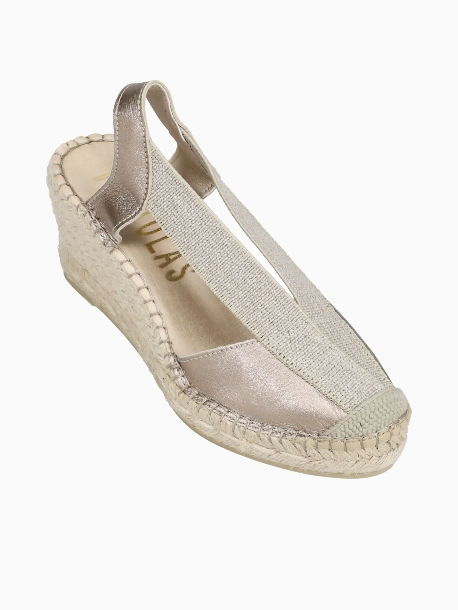 32550 Laminado Piel Compensées Espadrilles