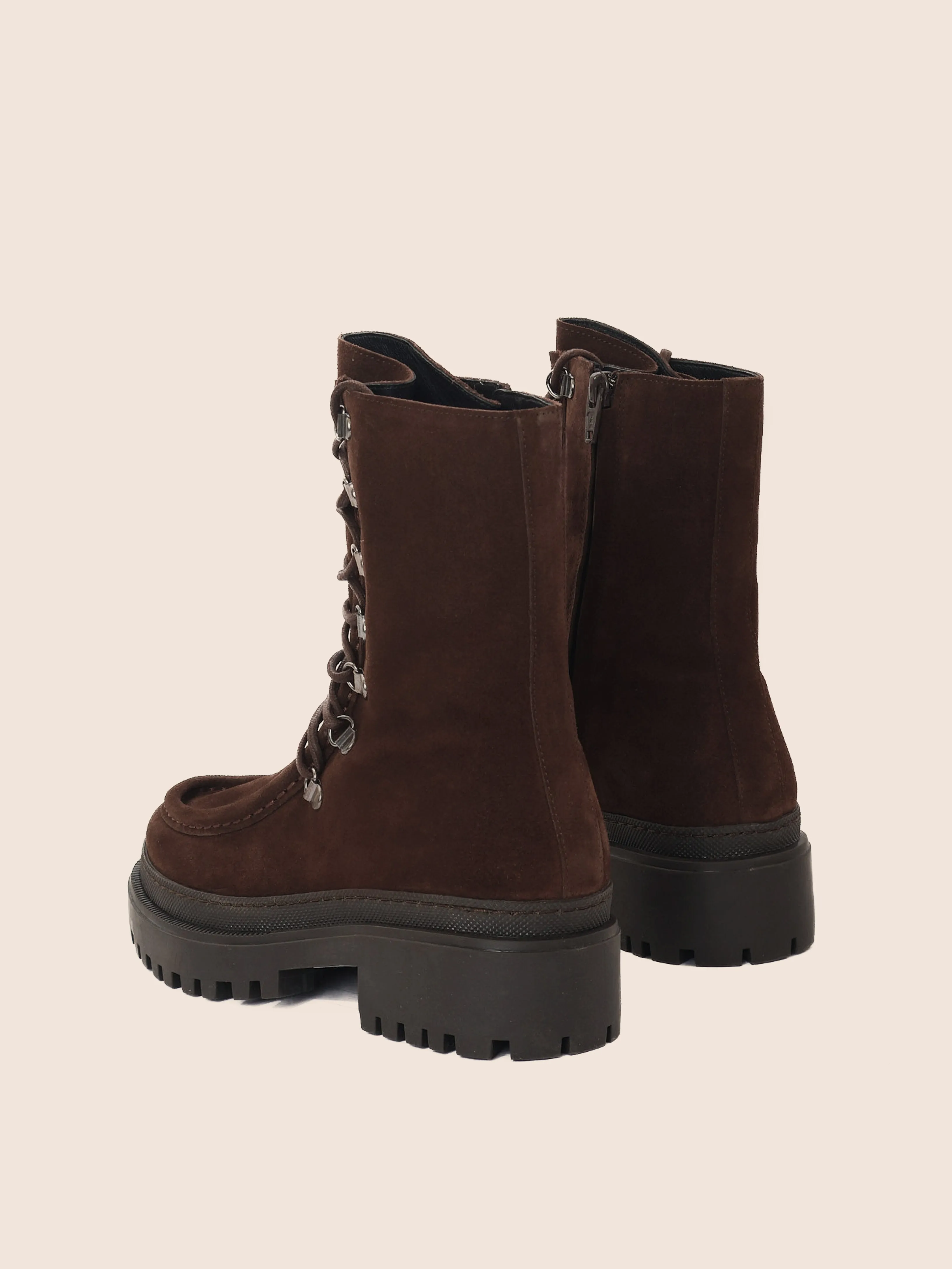 Us Speed Lace Combat Boots Lorena Brown Suede Unlined Boot