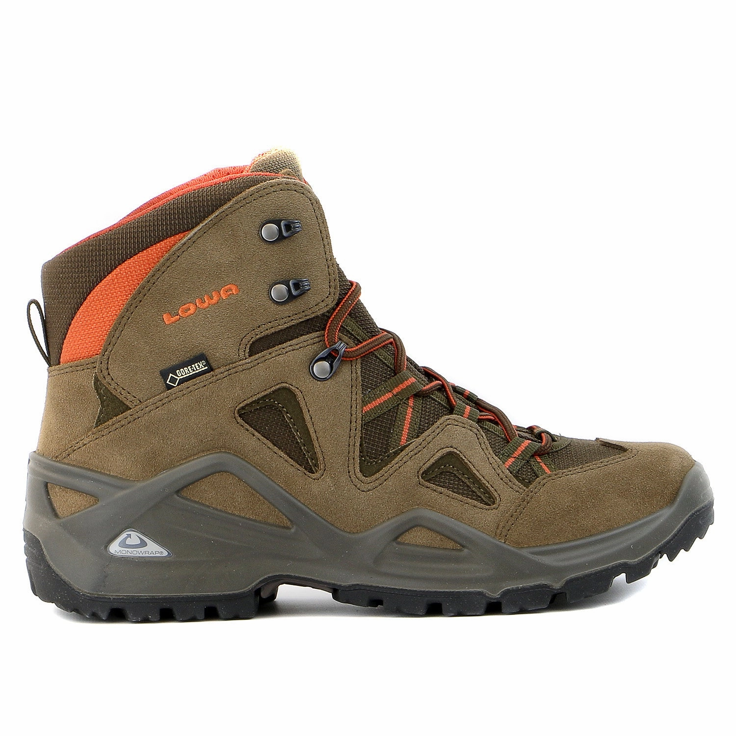 Lowa Zephyr GTX Mid Hiking Boot - Brown/Rust - Mens Sawtooth Hiking Boots