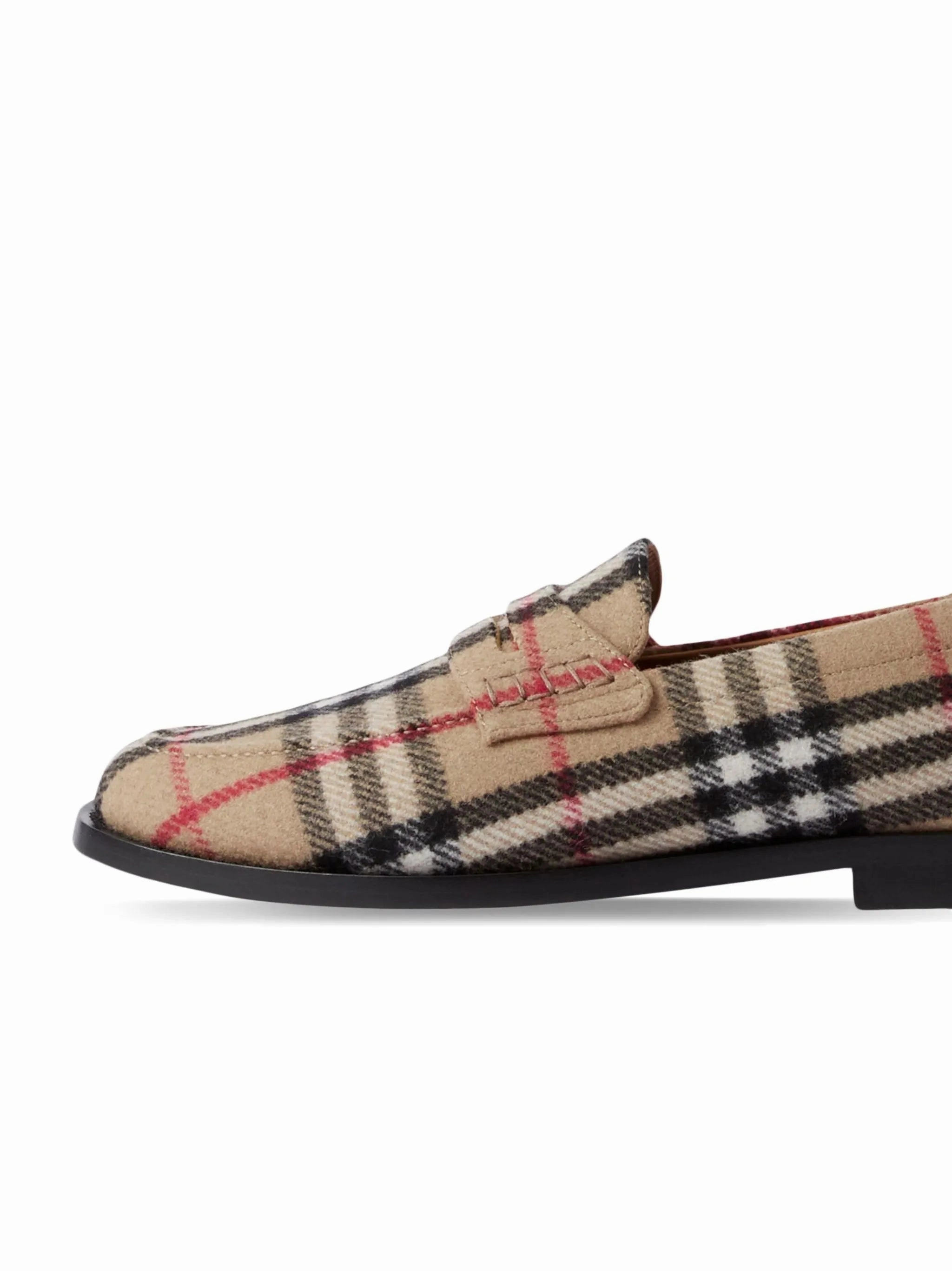 Top Sider Tassel Loafers check wool loafers