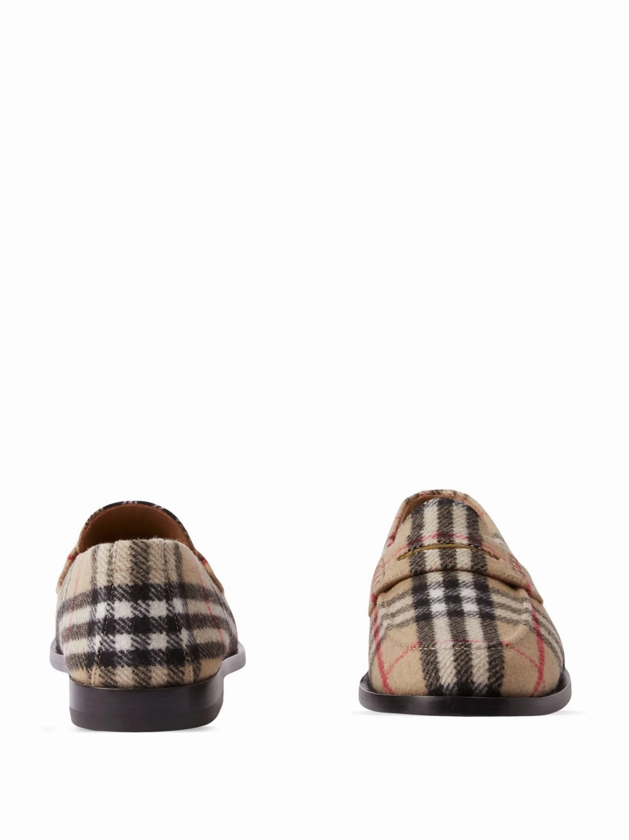 Suit With Suede Loafers check wool loafers