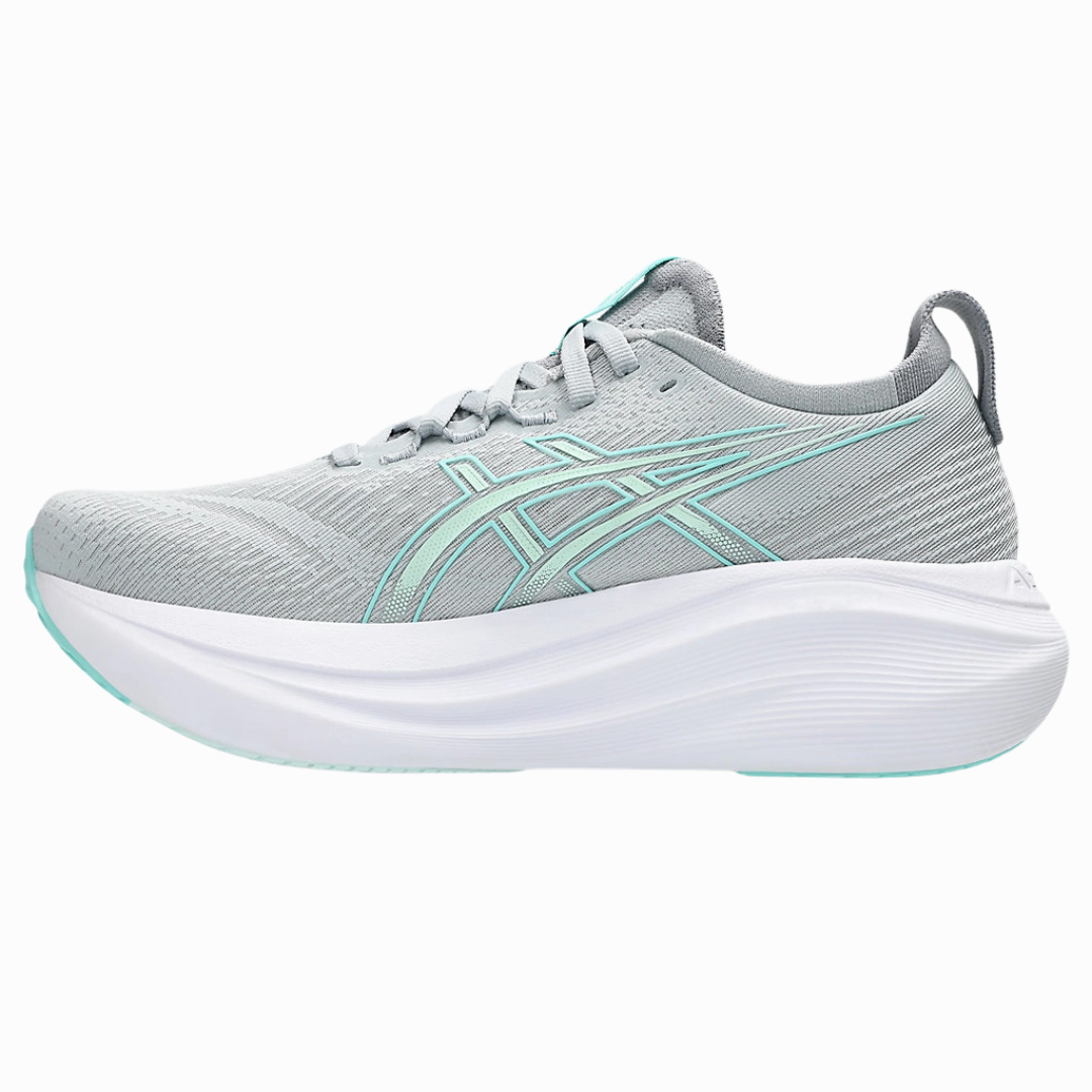Asics Wrestling Shoes Sale Women's - ASICS Gel Nimbus 27 - Piedmont Grey/Illuminate Mint