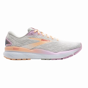 Shoes Ora Primo Brooks Women's 120407 186 Ghost 16 White Grey Orchid Cushion Support Running Shoes