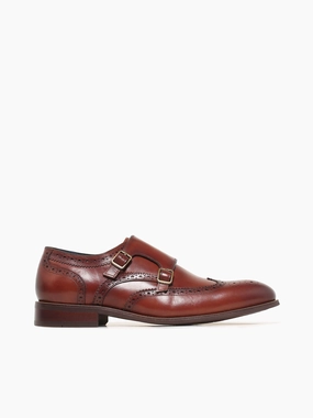 Marcus Tan Brushed Calf Leather Davidson Grand Longwing Oxfords