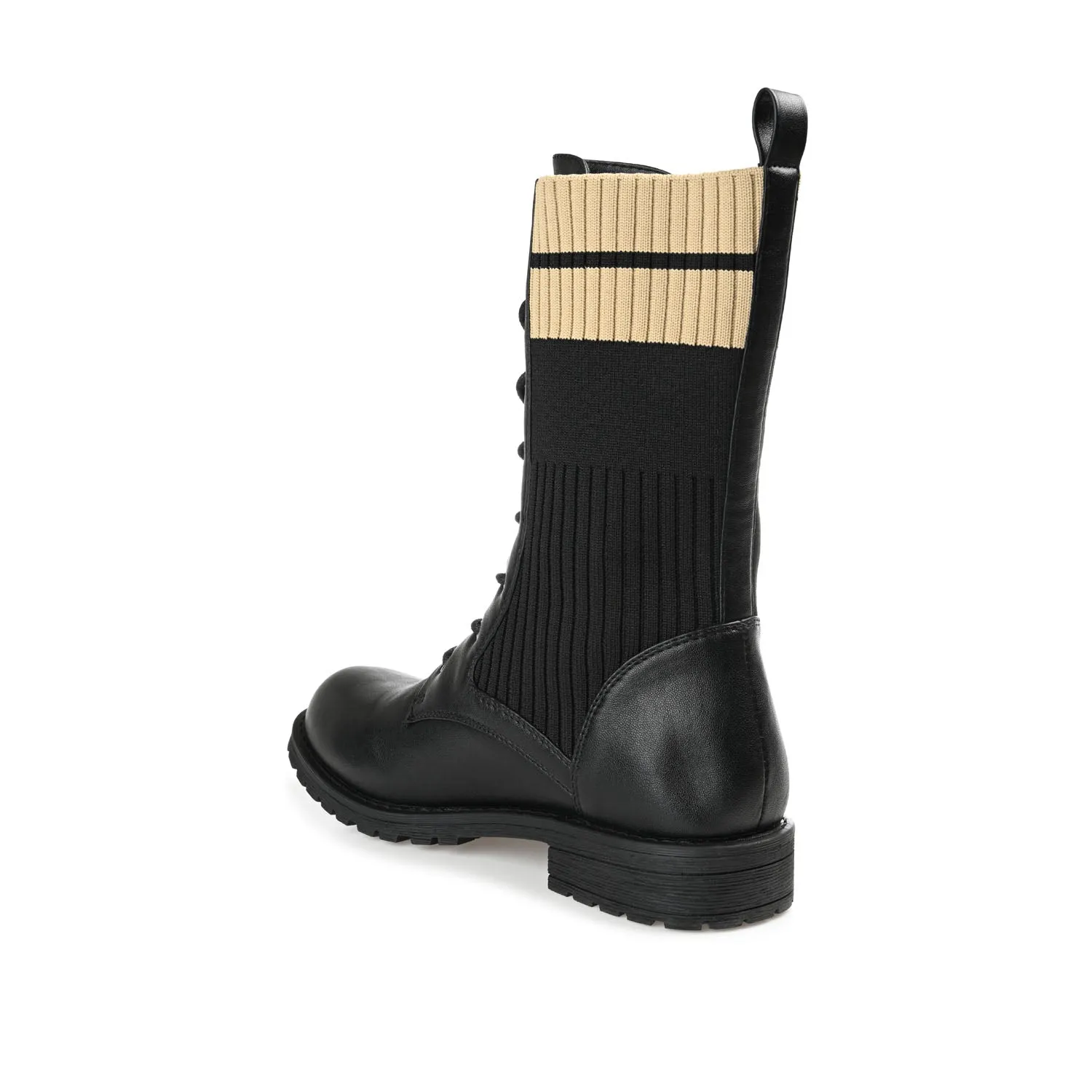 MELEI LACE UP BOOTS IN VEGAN LEATHER Laces In Combat Boots