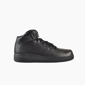 Ladies Nike Shoes Men's Air Force 1 Mid '07 "Triple Black"