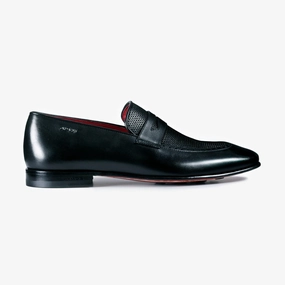 Men's Black Perforated Leather Loafer Proenza Schouler Monogram Loafers