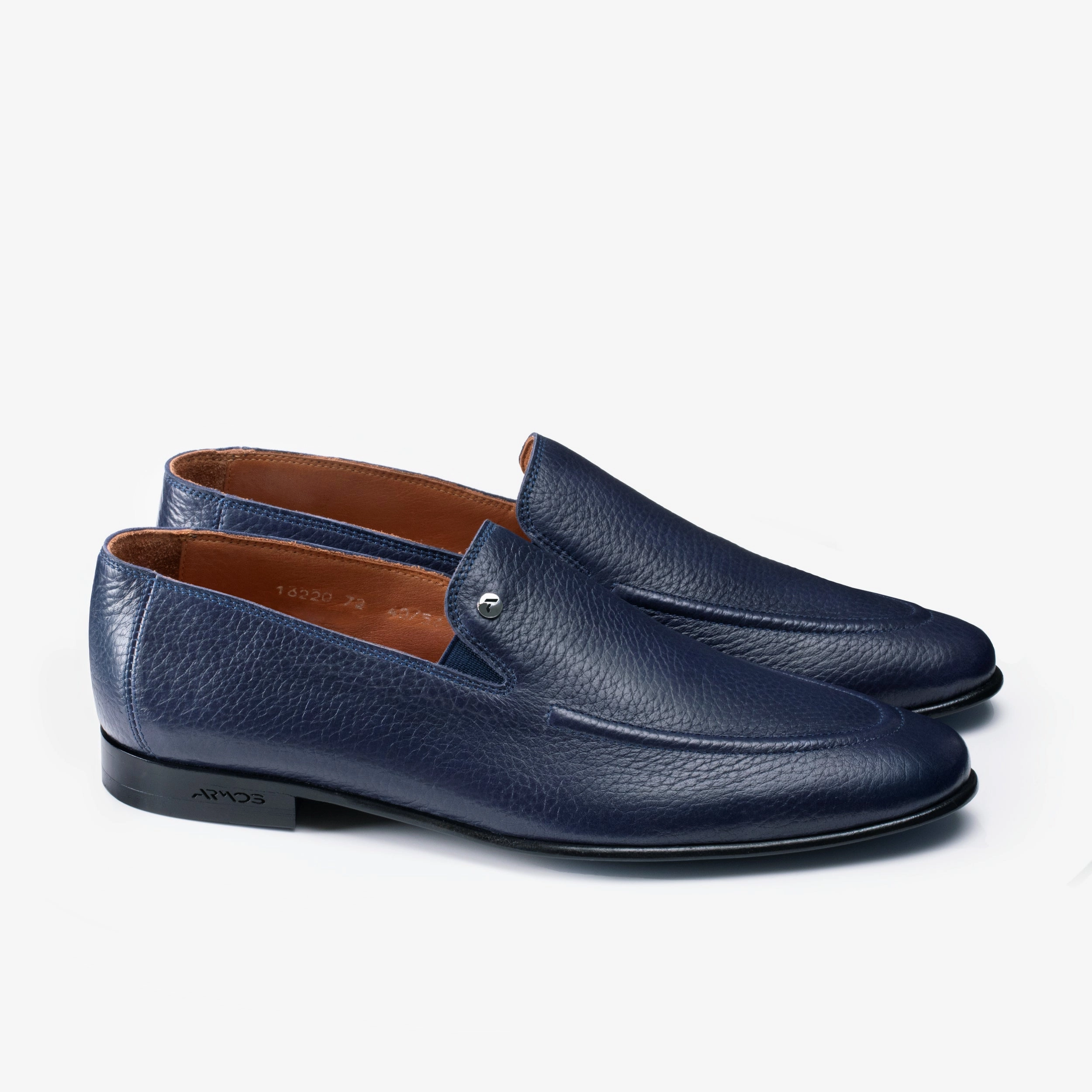 Formal Loafers With Suit Men's Navy Blue Leather Loafer