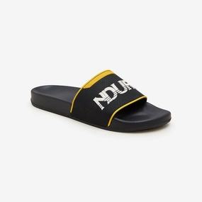 Fuzzy House Slippers Men's NDURE Logo Slides