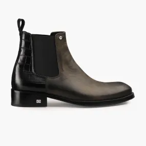 Men's Black & Green Leather Chelsea Boot Asgard Waterproof Chelsea Boots