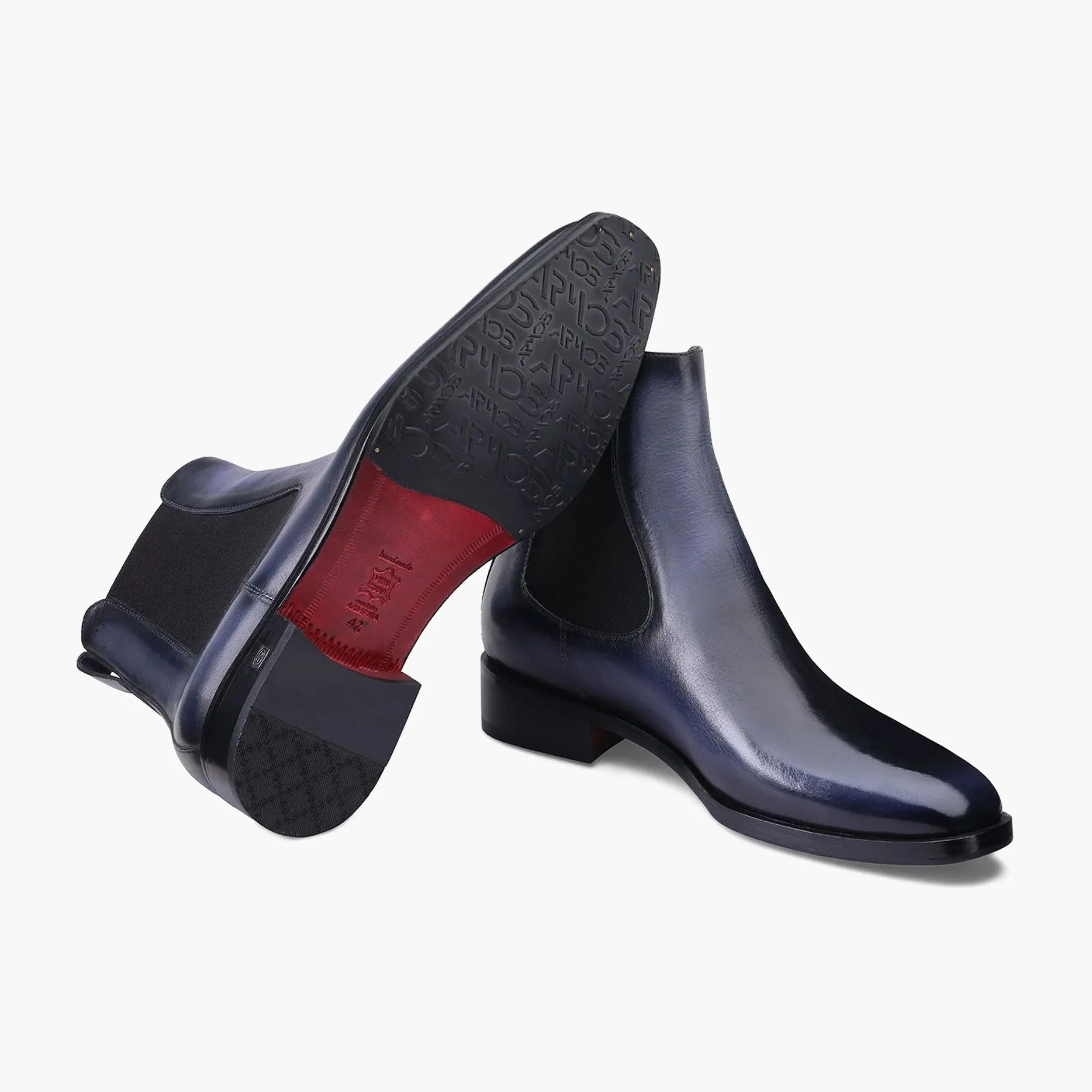 Men's Blue Patina Leather Chelsea Boot Design Chelsea Boots Review