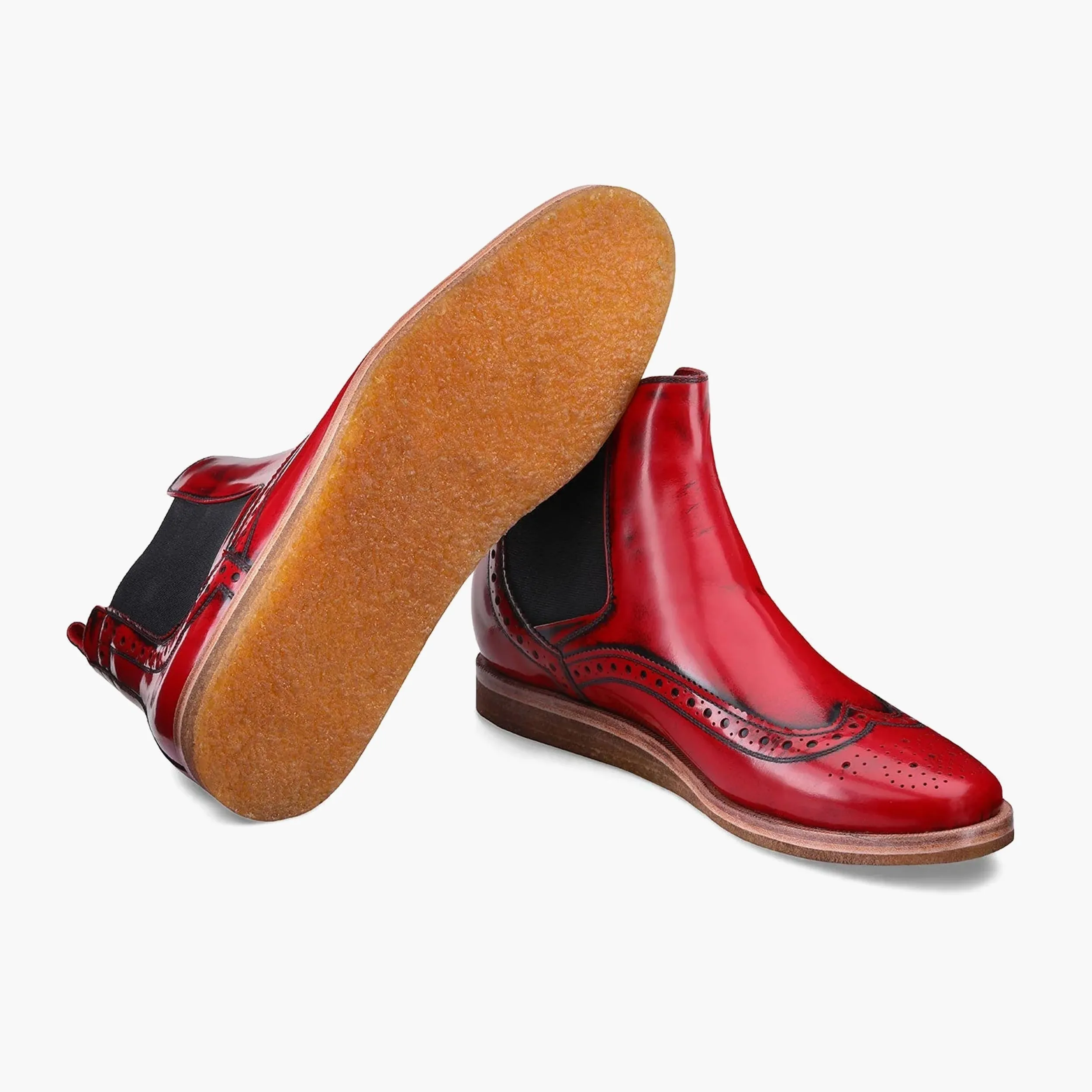 Men's Red Patent Ankle Chelsea Boot Vagabond Marja Chelsea Boots