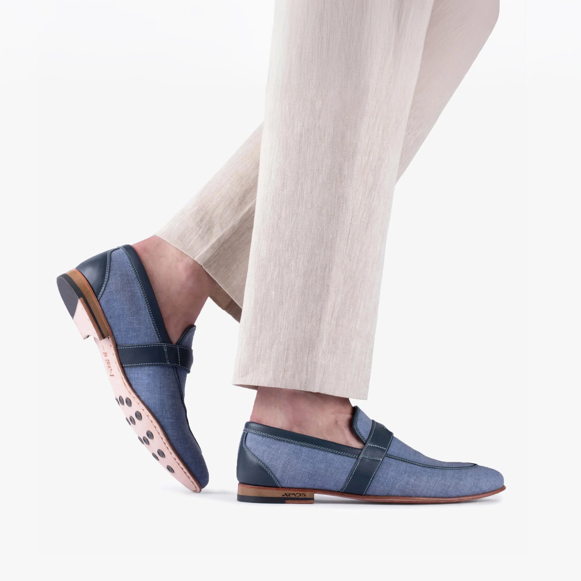 Loafers Original Mens Blue Denim Slip-on Loafer