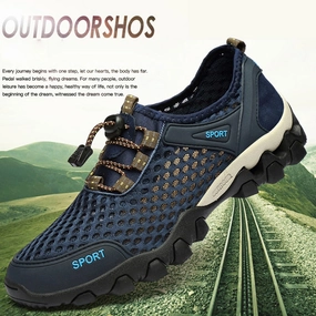 Stores Carrying Shoes Mens Trekking Mountain Shoes Men Outdoor Athletic Shoes Men Wearable Sports Upstream Shoes for Men Light Elastic Band Trainers