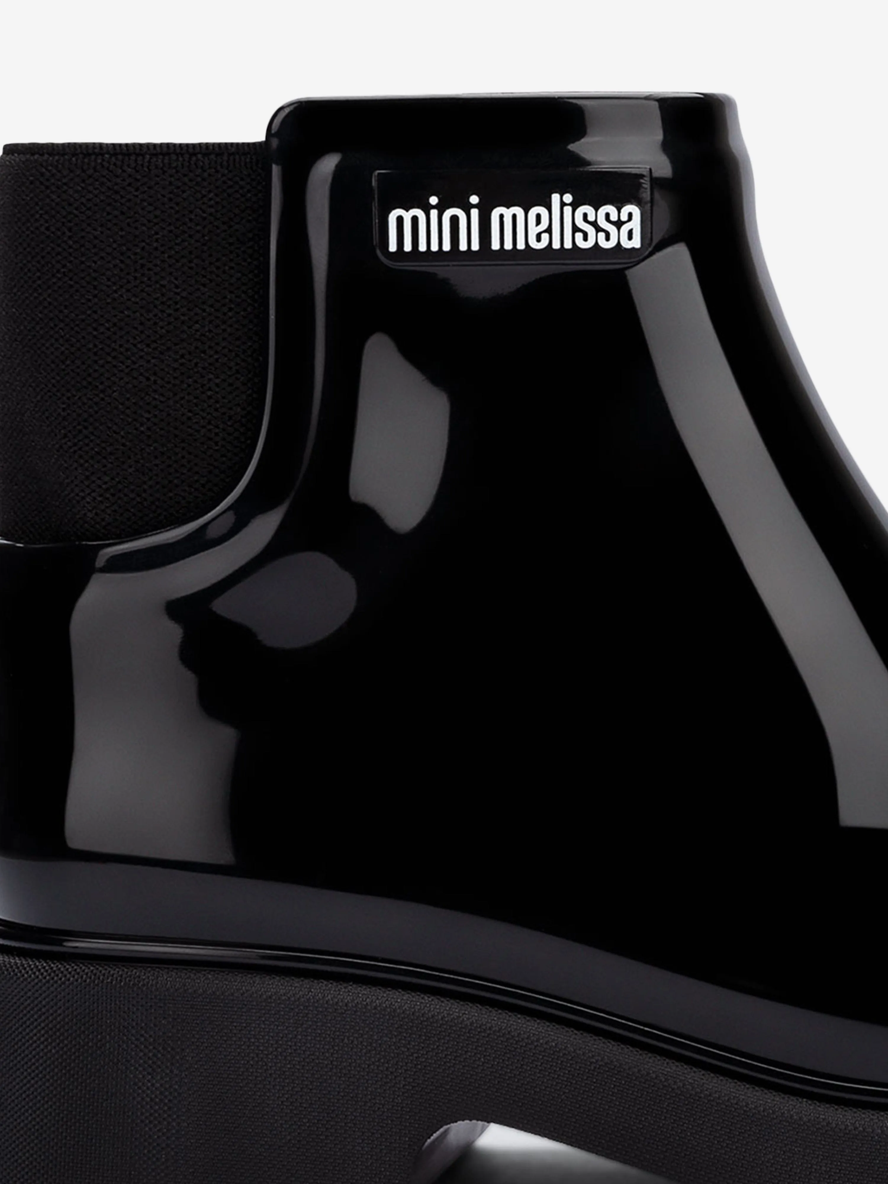 Mini Melissa Girls Chelsea Boots in Black Comfortable Waterproof Chelsea Boots