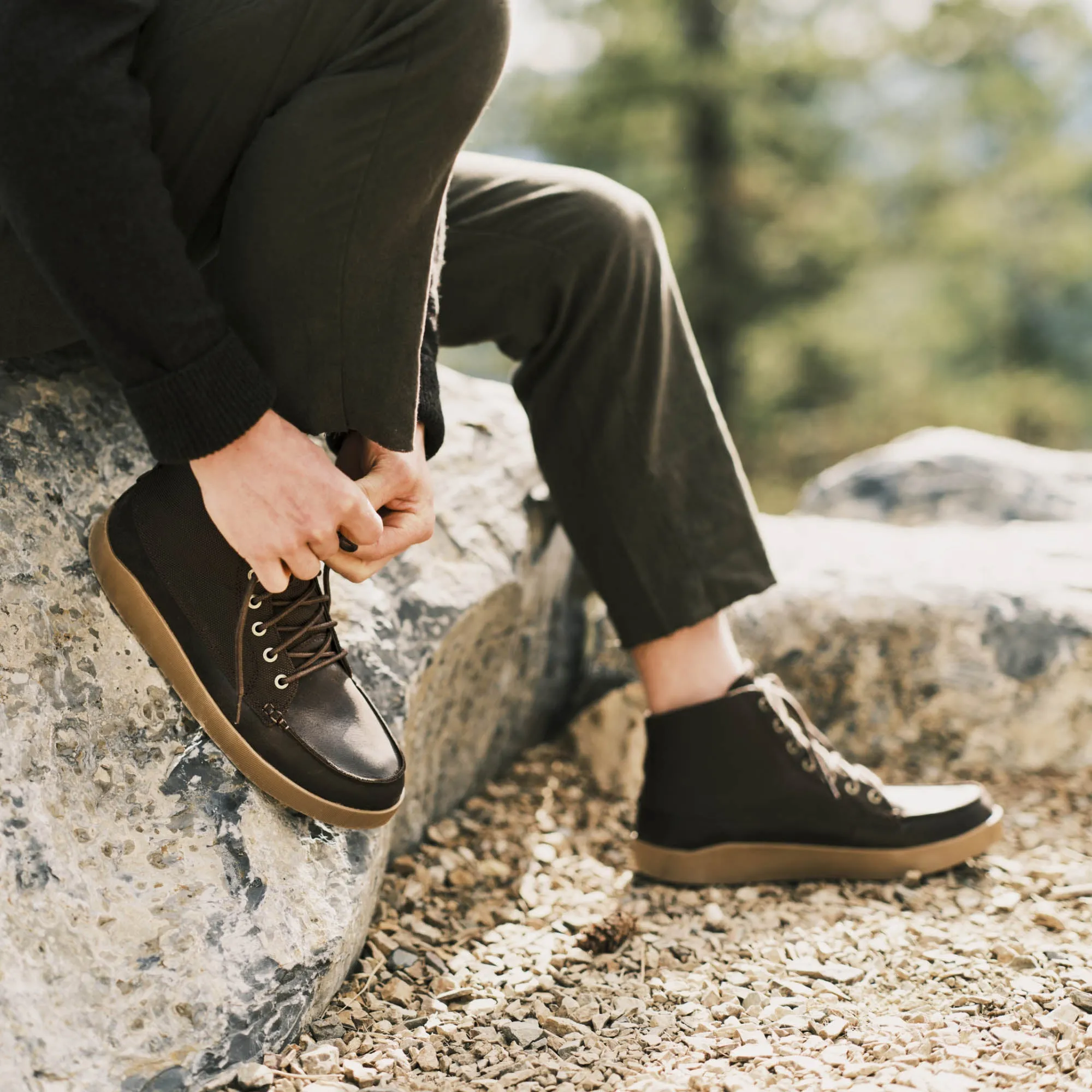 Melania Trump Combat Boots Mlina - Dark Wood