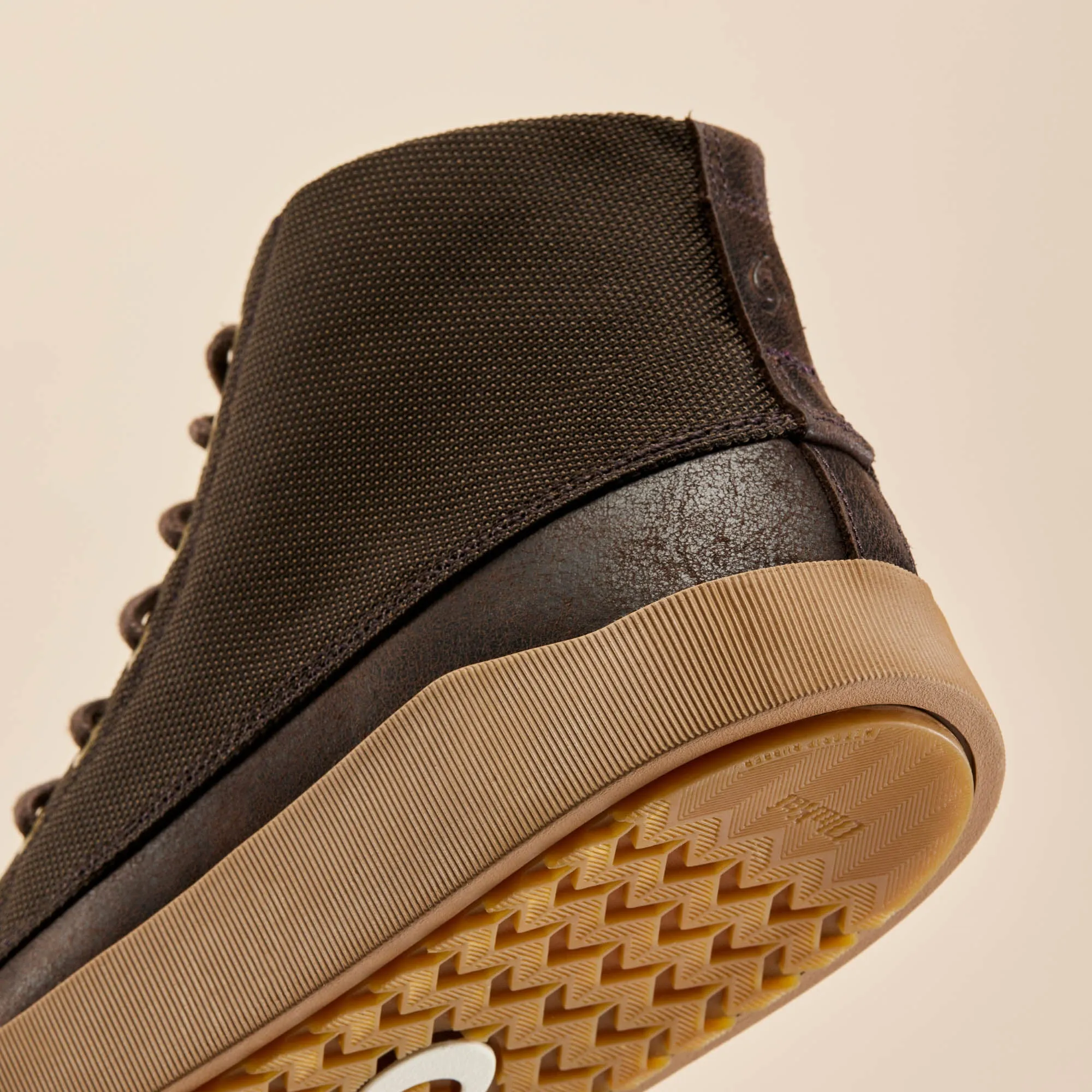 Mlina - Dark Wood Platform Heel Combat Boots